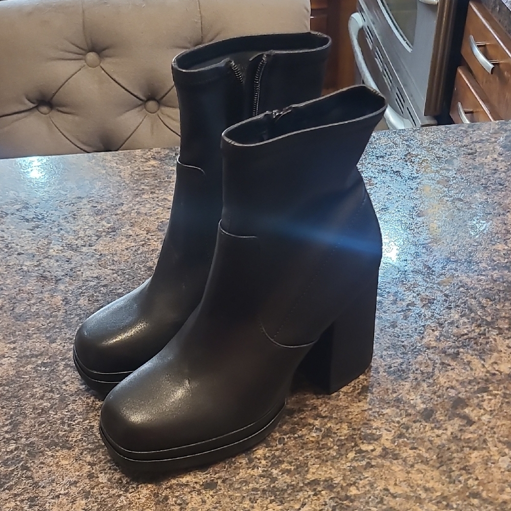 Madden Girl Black Heeled Boots